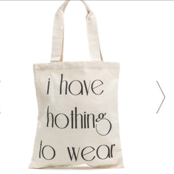NEW Canvas "nothing to wear" tote bag - Picture 1 of 3